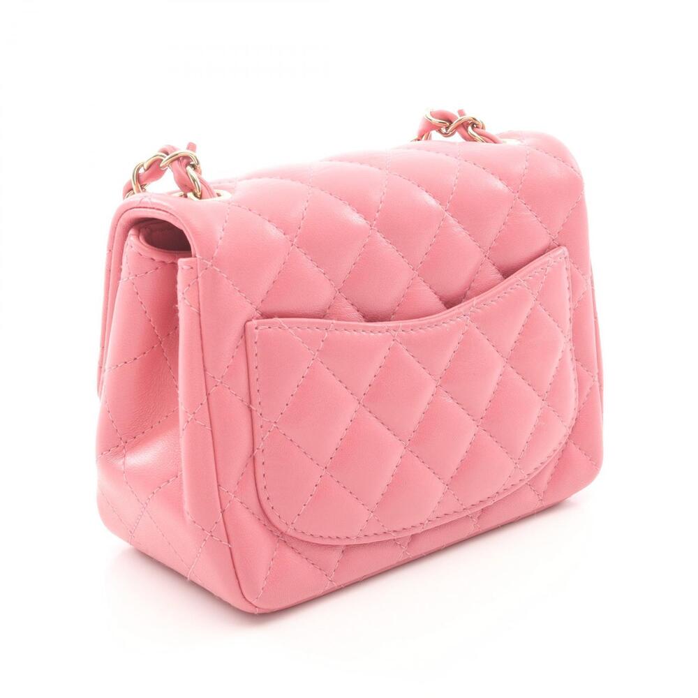 Chanel Pink Bag Matelasse Shoulder Lambskin Sheepskin Pink
